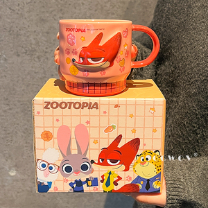 Tazza in Ceramica <span class=keywords><strong>Disney</strong></span> Zootopia 360ml, Bicchiere per Bambini con Impugnatura e Rilievo 3D su Entrambi i Lati, per Casa e Regalo - Product Image 2