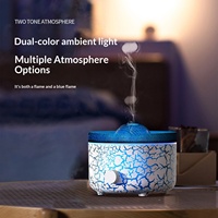 Diffuseur d'arômes volcanique à flamme simulée pour la maison, humidificateur de bureau à effet de flamme, diffuseur de parfum transfrontalier
