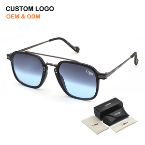 New Trendy Square Frame Metal Stark Style Sunglasses Custom Logo Fashion Durable Women Men Sun Glasses Shades Supplier - Product Image 1