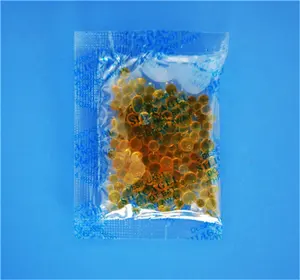 Paquets de gel de silice 2g indiquant le changement de couleur dans un sac opp