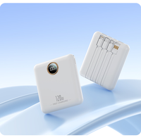 Banco de Energía Portátil de Carga Rápida de 120W con 4 Cables Integrados, Pantalla Digital, Mini Banco de Energía, Batería Externa para Teléfono Móvil
