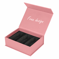 Caja de Regalo Personalizada Ecológica y Reciclable con Forro de Satén Rosa, Opción de Esponja, Asa de Cinta, Empaque de Lujo para Pelucas, Cremas Faciales y para Ojos