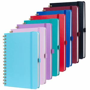 Wholesale Custom Business Use A5 Hardcover Spiral Notebook with Paper Inner Material <b>Bookmark</b> Custom Logo for Gift - Product Image 1
