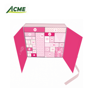 2025 יוקרה לוגו מותאם אישית חג המולד אריזה קוסמטי ילדה קופסת מתנה 24 ימים הופעה לוח שנה - Product Image 2