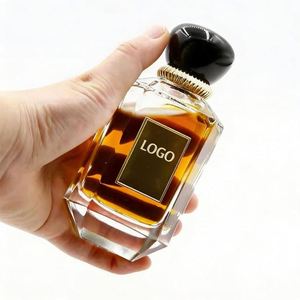 Wholesale Irregular Glass Perfume <b>Bottle</b> 30ml 50ml 100ml <b>Empty</b> with Pump Atomizer & Black Round Cap - Product Image 1