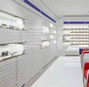 แว่นตาขนาดเล็กหรูหราสำหรับขายปลีกร้านค้าที่ทำจากไม้เฟอร์นิเจอร์ดีไซน์สร้างสรรค์ร้านขายแว่นตา - Product Image 4