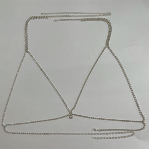 مثير دائرة صغيرة جدا فلاش الماس مرصع كروس قلادة الصدر حجر الراين طويل الجسم سلسلة الرقبة للرجل أو الإناث - Product Image 3