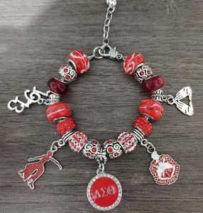 Онлайн, оптовая продажа, самый дешевый красный слон, 1913, щит для рук, Дельта Сигма, женский слон, щит, шарм, браслет, ювелирные изделия - Product Image 2