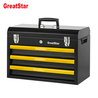 GreatStar 408 pièces boîte à outils mécanique avec boîte en métal lourd à 3 tiroirs
