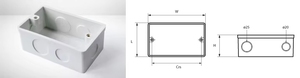 กล่องพีวีซีสีขาวทนไฟแบบฝังผนังสำหรับโครงการระบบสายไฟฟ้า - Product Image 5