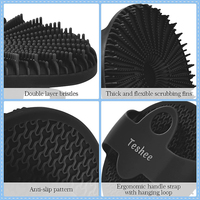 Nouveau Gommage Corporel Premium en Silicone Brosse Exfoliante pour le Dos, le Visage, les Cheveux et le Cuir Chevelu Brosse en Silicone Noir pour la Douche
