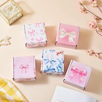 Boîte d'expédition personnalisée mini et colorée avec papier d'emballage, pour vêtements, lingerie, emballage cadeau, envoi postal