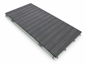 Revêtement de sol modulaire pour événements extérieurs commerciaux, en WPC, acier galvanisé, imperméable - Product Image 1