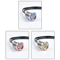 Gradateur tactile LED noir DIM-1-B DC12V-24V avec fonction ON/OFF à pression courte et gradation à pression longue pour une utilisation intérieure et extérieure