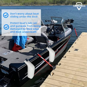Pare-chocs de bateau en vinyle robuste pour l'amarrage, défenses portables pour bateaux à moteur et bateaux de ski nautique, protègent le garde-boue supérieur et les côtés - Product Image 6