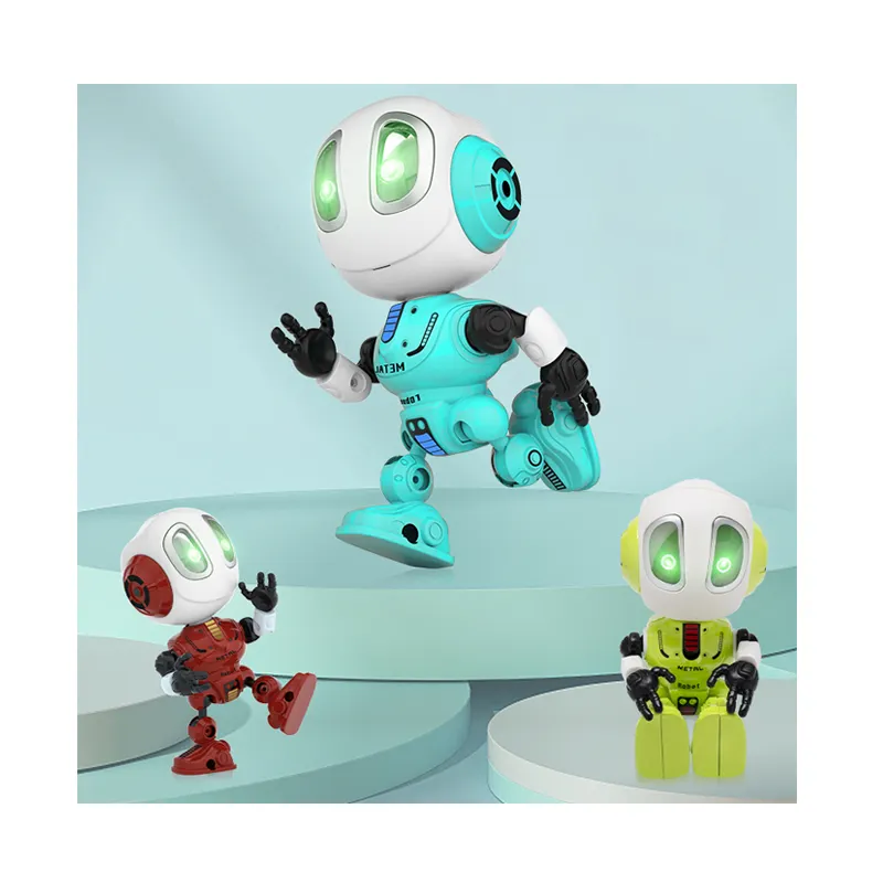Robot mainan logam pintar, permainan interaktif listrik rekaman induksi bahasa Inggris ic