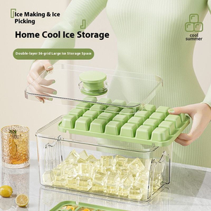 Double-Layer Self-Made Ice Cube Mold 15 Grid Pressing Tool for Easy Release Ice <b>Cream</b> <b>Maker</b> Tool - Product Image 3