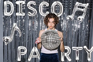 Música Danza 80s 90s Disco Party Decoraciones Suministros Disco Ball Foil Globos - Product Image 4