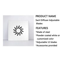 Système DE CVC Réglable Diffuseur Grilles de Ventilation avec 12 Lames de Déflecteur Noires