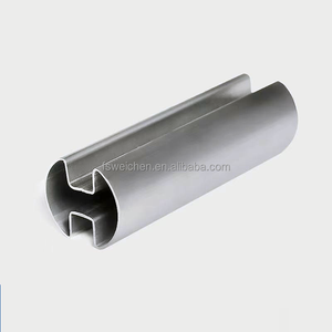 Tube de main courante en acier inoxydable moderne 304/316 en forme de U |   Balustrade en verre trempé sans cadre avec profil en U pour escalier et balcon - Product Image 2
