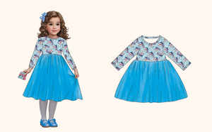 Vestito Tutu Rosso per Bambine, Abito Principessa a Maniche Lunghe per Feste Natalizie e Vacanze, 3-8 Anni - Product Image 6