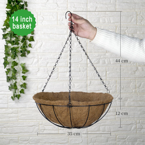 Hot Sale Metal Wire <strong>Baskets</strong> with 8 Inch Coco Liner <strong>Hanging</strong> Pots for Plants <strong>Indoor</strong>, <strong>Hanging</strong> Flower Pots for Railings - Product Image 2