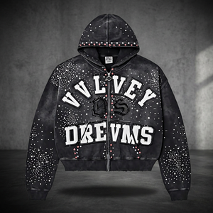 Custom Heavyweight Boxy Zip Hoodie Blank Vintage Streetwear 100% Cotton Fleece Cropped Oversized Premium Custom Logo Men Hoodie - Product Image 1