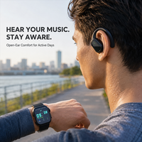Ensemble de montre connectée Xtauri RM39 avec écouteurs TWS, appels Bluetooth, suivi de la fréquence cardiaque, moniteur d'activité physique, écouteurs, coffret cadeau
