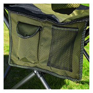 Chaise pliante CooSport Fitness moderne en tissu Oxford 600D jacquard bicolore, portable, pour extérieur, jardin, parc, pêche, pique-nique - Product Image 6