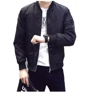 2021 New Men's Casual Plus Size Jackets Slim Fit Fashion Streetwear Bomber Zipper Black Jacket