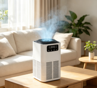 Purificateur d'air pour animaux domestiques, classique, écologique, pour la maison, le salon, en plastique, Wi-Fi, contrôle des odeurs, moniteur de qualité de l'air PM2.5, mode automatique, HEPA