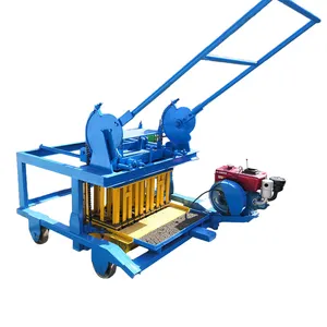 mobile diesel power egg laying concrete block making machine small business on sale