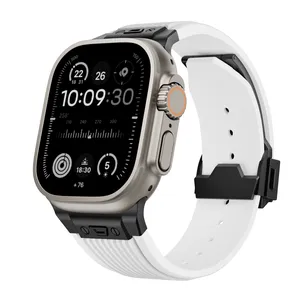 Vendita all'ingrosso 18/20/22/38/40mm 42/44mm in Silicone morbido Smart Watch cinturino cinturino per Apple iWatch Ultra