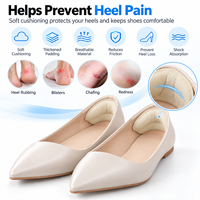 Coussinets de talon pour chaussures trop grandes, inserts antidérapants pour hommes et femmes, coussinets de talon souples pour éviter le glissement du talon