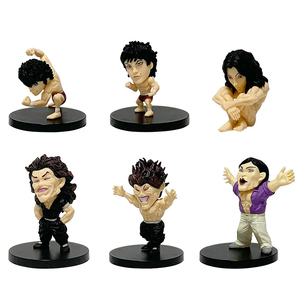 Set de 6 Figuras de Anime Hanma <span class=keywords><strong>Baki</strong></span>, 5-7.5cm, Versión Q, Hanma Yujiro Musculoso, Adornos de Escritorio, Juguetes Coleccionables, Regalos - Product Image 3