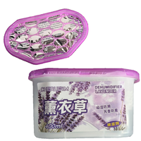 Déshumidificateur polyvalent pour la maison : Boîte anti-moisissure au chlorure de calcium parfum lavande pour placards et armoires