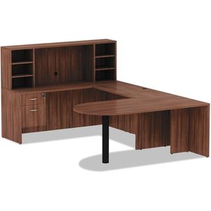Organisateur de bureau et de tiroirs Alera Valencia Series Modern Walnut Credenza Shell 70,88 l x 23,63 profondeur x 29,5 hauteur - Product Image 1