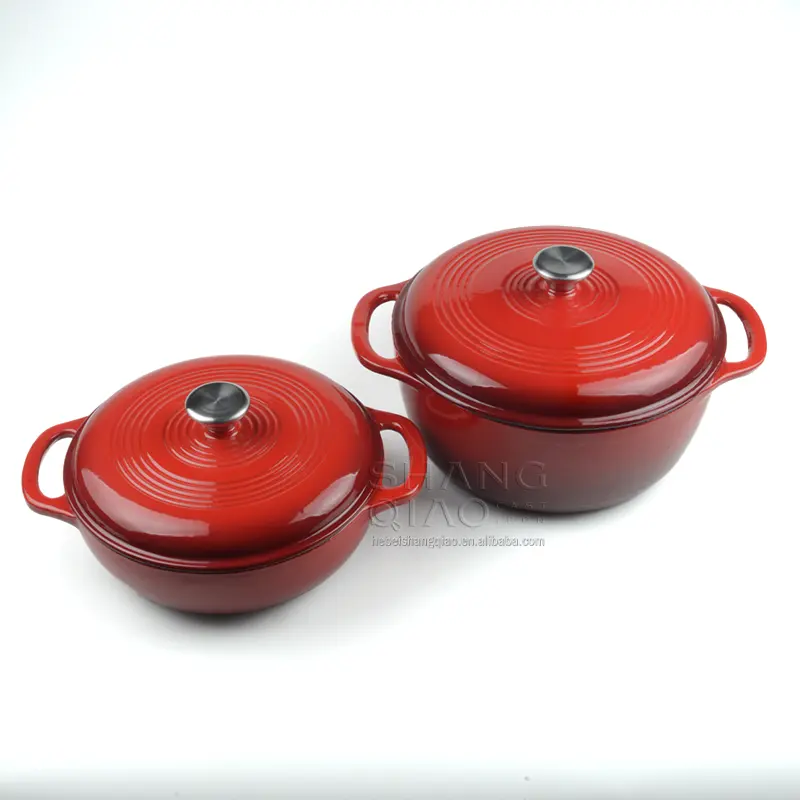 Safe Across All Cooktops Enameled Cast Iron Dutch Oven Pot With Lid  Heavy- Duty 6 Quart Casserole Dish