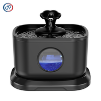 Fontaine à eau intelligente 2,5 L 5000 mAh avec capteur pour chats et chiens, distributeur d'eau automatique noir, fontaine à eau silencieuse