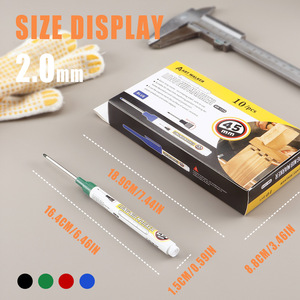 <span class=keywords><strong>Marqueur</strong></span> de construction à pointe allongée Bview Art - Stylo de traçage à long bec pour carrelage, menuiserie, marquage de <span class=keywords><strong>chantier</strong></span>, durable - Product Image 4
