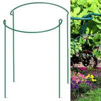 Supports de plantes en métal vert, piquets en fil d'acier pour jardin, support de pot de fleurs, résistant à la rouille, revêtement en poudre