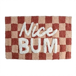 Alfombrillas de baño personalizadas modernas, alfombras de baño de diseñador de secado rápido al por mayor, Algodón hecho a máquina con color copetudo, estilo moderno de ITHL - Product Image 1