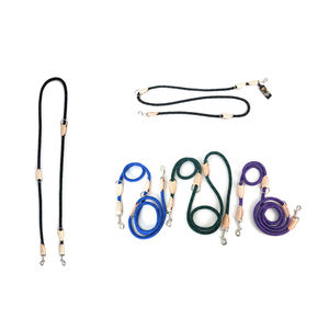 Bande de cordon réfléchissante double avec connecteur en cuir véritable 1,2*200 pour laisses d'animaux - Product Image 2