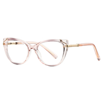 Monture de lunettes optiques Partagas en TR90 œil de chat avec charnière à ressort, anti-lumière bleue, pour femmes