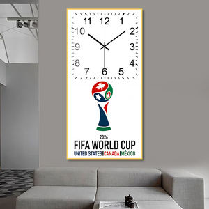 Horloge murale personnalisable Coupe du monde <span class=keywords><strong>FIFA</strong></span> (USA-Canada-Mexique) pour les fans de football Décoration personnalisée de la maison Salon Cave d'homme - Product Image 1