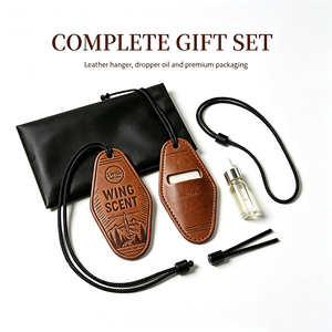 Difusor de Aroma Colgante de Algodón Perfumado con Envoltura de Cuero Premium, <span class=keywords><strong>Ambientador</strong></span> sin Llama para Coche, Dormitorio, Armario y Decoración - Product Image 2