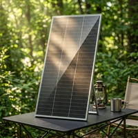 Panneau solaire fixe en verre 250W, cadre noir, 12V 24V, systèmes de modules solaires rigides hors réseau pour caravane, camping-car, motorhome