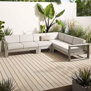 Ensemble de canapés d'extérieur <span class=keywords><strong>en</strong></span> <span class=keywords><strong>teck</strong></span> massif nordique, résistant aux intempéries, meubles de patio pour villa, balcon, jardin et hôtel - Product Image 3