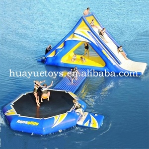 <span class=keywords><strong>Mini</strong></span> parque aquático comercial trampolim inflável com slide barato água ilha flutuante parque para venda - Product Image 5