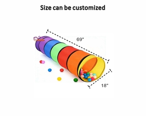 Tunnel Sensoriale per Giochi, Giocattolo Sportivo, <span class=keywords><strong>Tenda</strong></span> Pop-up Portatile, Area Giochi <span class=keywords><strong>Arcobaleno</strong></span>, Tunnel per Bambini, <span class=keywords><strong>Tenda</strong></span> Pieghevole per Bambini Piccoli, Regalo - Product Image 5